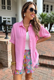 PREORDER - Jess Lea Sawyer Gauze Top in Pink