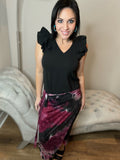 S M XL Wrap Around Tie Dye Skirt