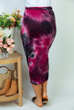 S M XL Wrap Around Tie Dye Skirt
