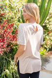 S M XL Sequin Sleeves & Side Slits Fun Top