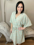 S XL 2X 3X Half Sleeve Surplice Floral Print Spring Dress
