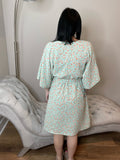 S XL 2X 3X Half Sleeve Surplice Floral Print Spring Dress