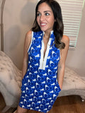 PREORDER - Jess Lea Everyday Zipper Dress, Blue Floral