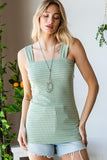 S-3X Forgiving Ruched Sage Tank Top