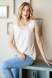 XL XXL XXXL Flower Detailed Tank Top