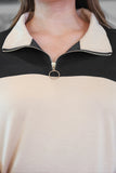 XL Only - Jess Lea Carson Color Block Quarter Zip