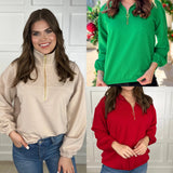 PREORDER - Levi Ribbed Quarter Zip Pullover