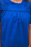 PREORDER - Jess Lea Kimber Eyelet Top, Royal Blue