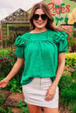 PREORDER - Jess Lea Kimber Eyelet Top, Green
