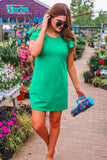 PREORDER - Jess Lea Caitlin Flutter Sleeve Dress, Green