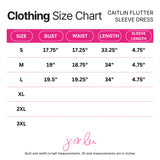 PREORDER - Jess Lea Caitlin Flutter Sleeve Dress, Green