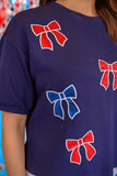 PREORDER - Jess Lea Red, White, And Bowtiful Luxe Top