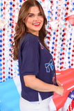 PREORDER - Jess Lea Red, White, And Bowtiful Luxe Top