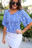 PREORDER - Jess Lea Greece Getaway Smocked Top