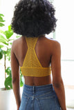 Ribbed Lace Boho Racerback Bralette