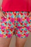 PREORDER - Jess Lea Casual Outing Shorts, Multi Tropical Floral
