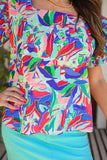 PREORDER - Jess Lea Talk Of The Tropics Ruffle Top