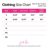 PREORDER - Jess Lea Talk Of The Tropics Ruffle Top