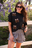 PREORDER - Jess Lea Sideline Sparkle Ruffle Top - Black