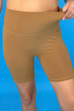 PREORDER - Jess Lea Solid Tan Biker Shorts