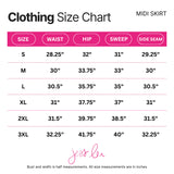 PREORDER - Jess Lea Midi Skirt, Check Back