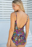 S-XL Lisa Frank Inspired Animal Print Swimsuit