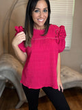 PREORDER - Jess Lea Kimber Eyelet Top, Pink