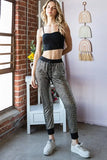 2X 3X - Black & Gold Leopard Joggers
