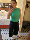 S XXL Slit Comfy Capri Pants