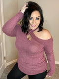 S Criss Cross Banded Cut Out Halter Cold Shoulder