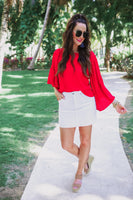 S-L Jess Lea Blaine Ruffle Sleeve Top