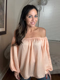S XL Jess Lea Chasing Fame Blush Satin Off The Shoulder Top