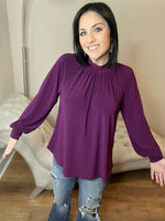 Long Sleeve Knit Deep Purple Top