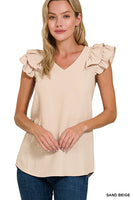 Tiered Ruffle Short Sleeve Top - 4 Colors