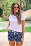 PREORDER - Jess Lea Navy Polka Dot Everyday Shorts