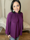 Long Sleeve Knit Deep Purple Top