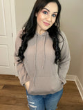 Small XXL Ribbed Kangaroo Drawstring Hoodie