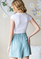 Paperbag Dusty Mint Pocket Shorts