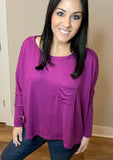 S-XL Soft Sweater Fabric Dolman Top