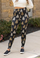 Tall Curvy Only - PREORDER - Leopard Christmas Tree Luxe Leggings