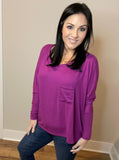 S-XL Soft Sweater Fabric Dolman Top