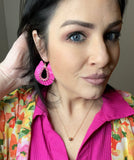 Raffia Gold Teardrop Earrings - 2 Colors