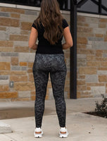 One Size Full Length - Julia Rose Black Army Camo Buttery Soft Luxe Leggings