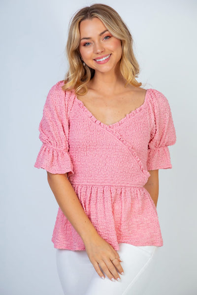 🔥HALF OFF SALE🔥Peplum Skirted Pink Top