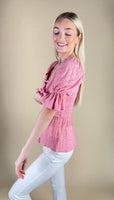 🔥HALF OFF SALE🔥Peplum Skirted Pink Top