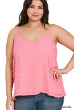 Pink Swiss Dot Cami Top