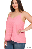 Pink Swiss Dot Cami Top