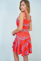 🔥HALF OFF SALE🔥Floral Red Romber