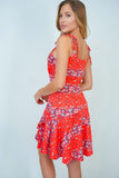 🔥HALF OFF SALE🔥Floral Red Romber