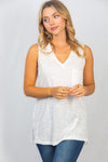🔥HALF OFF SALE🔥Off White Chest Pocket Sleeveless Top